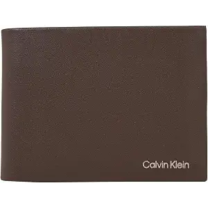Calvin Klein Hombre Cartera Concise Trifold pequeña, Marrón (Java), Talla única