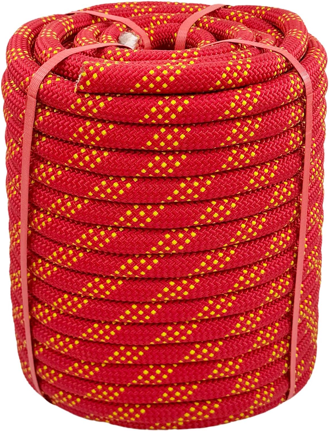 Climbing Rope 3/4 in x 150 Ft Red Polyester Braided Rigging Arborist Rope 48 Strands for Adults for Tree Pulling Nautical Swing Climbing Rope 3/4 in x 150 Ft Red Polyester Braided Rigging Arborist Rope 48 Strands for Adults for Tree Pulling Nautical Swing