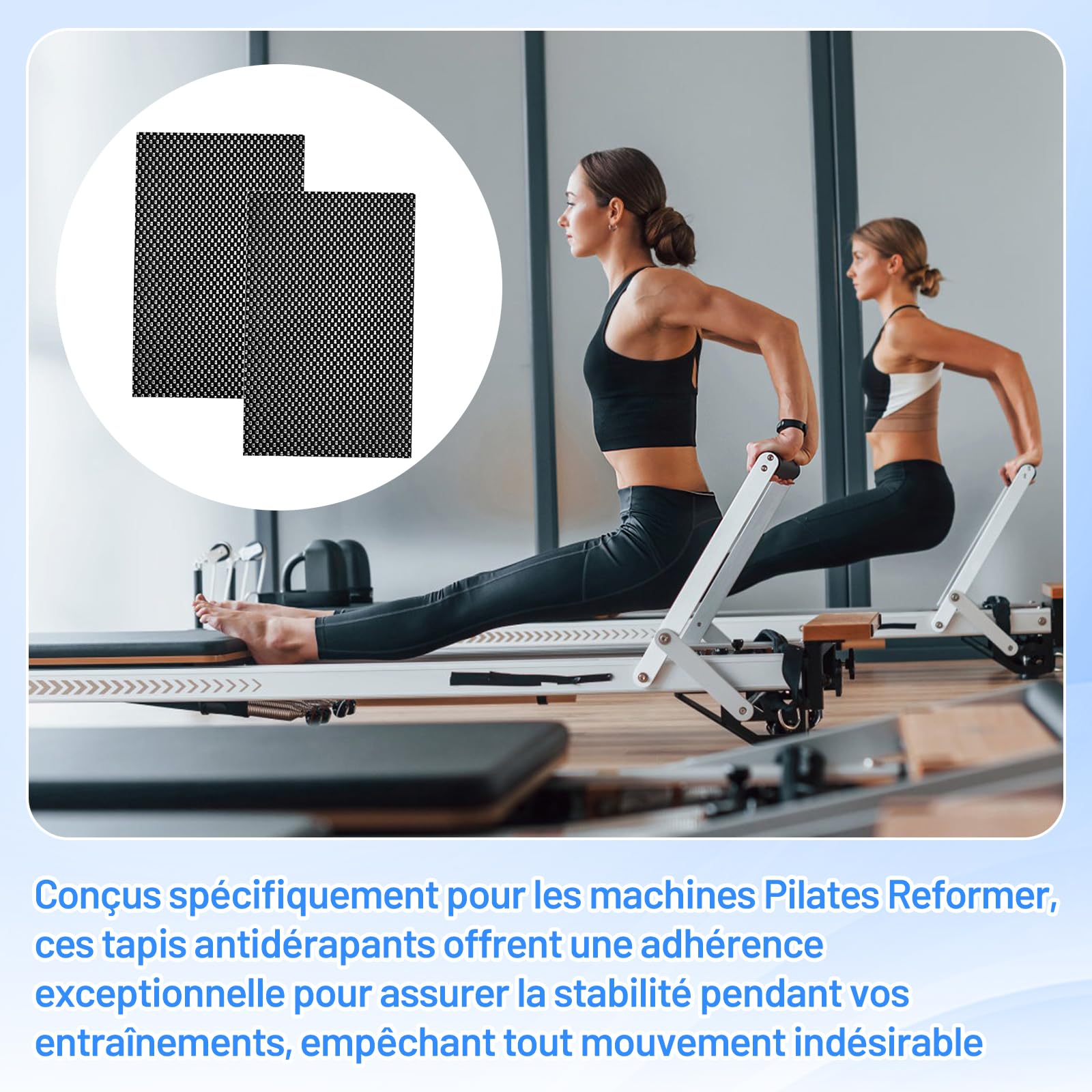 Harilla Pilates Non Slip Gripper Pad Anti Skid Mat for Women Men Outdoor Exercise