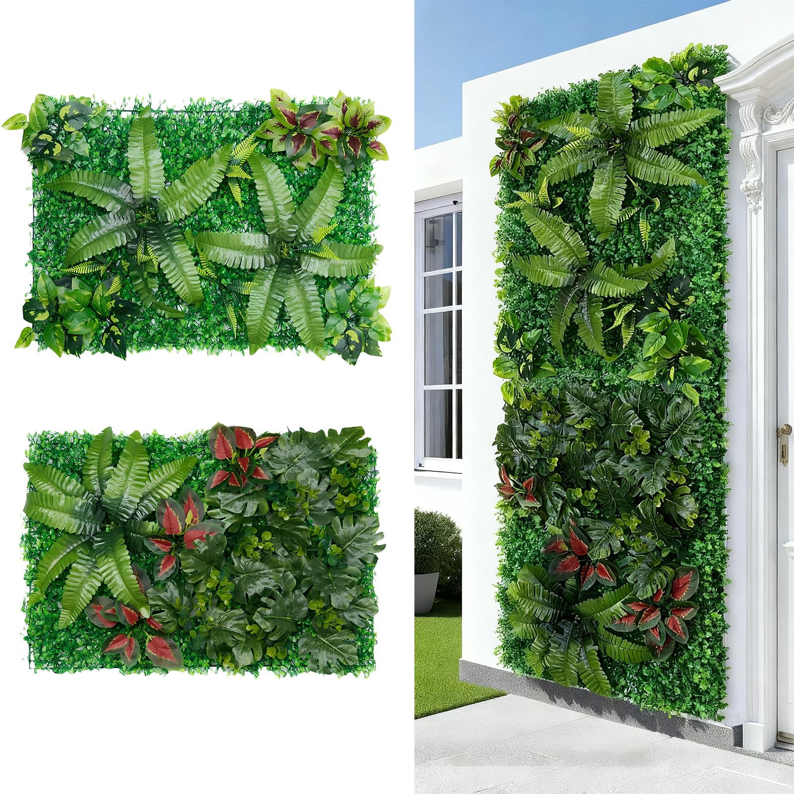 2 PièCes Mur Vegetal Artificiel Interieur