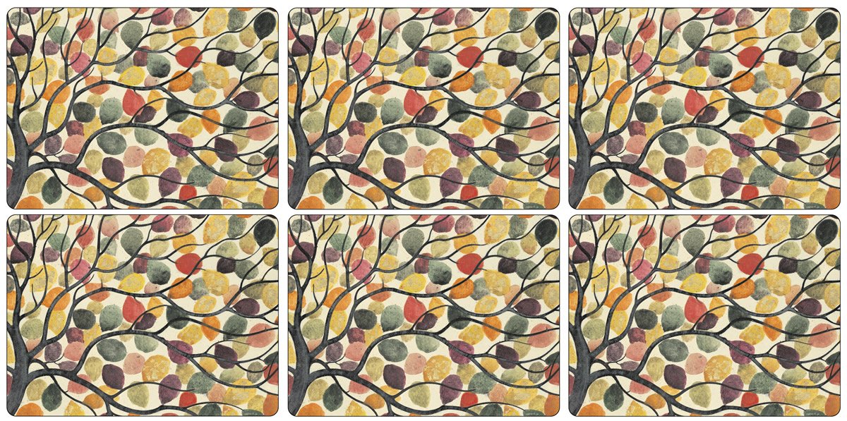 Lot de 6 sets de table Motif branches