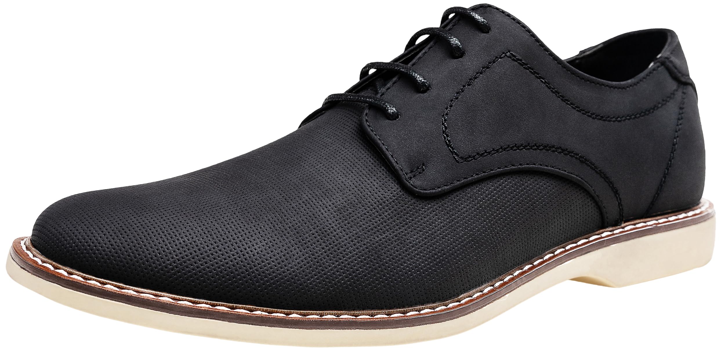 Jousen Mens Dress Shoes Retro Business Casual Oxfords Plain Toe Dress Shoes for Men