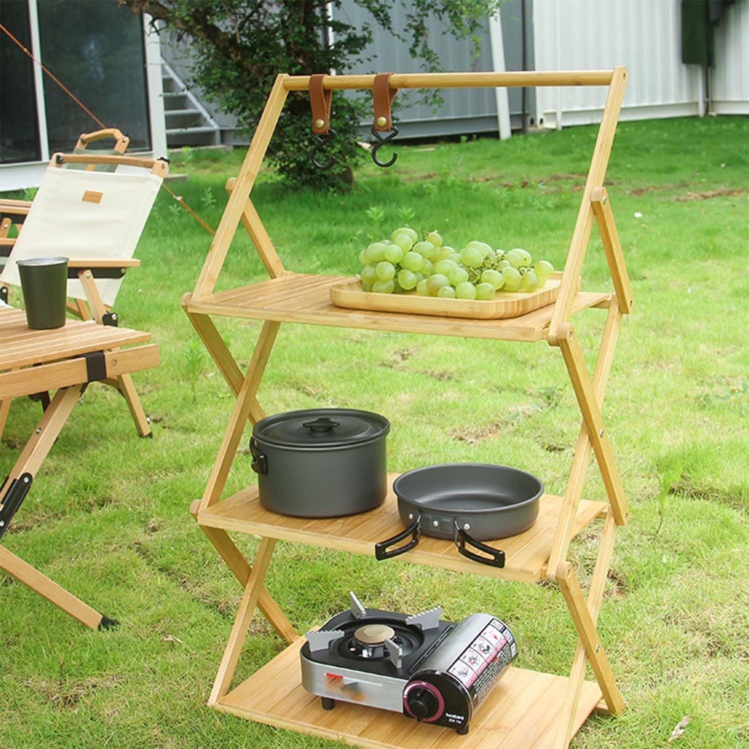 Amazon.co.jp: Vlwm キャンプラック 折りたたみ アウトドア キャンプ