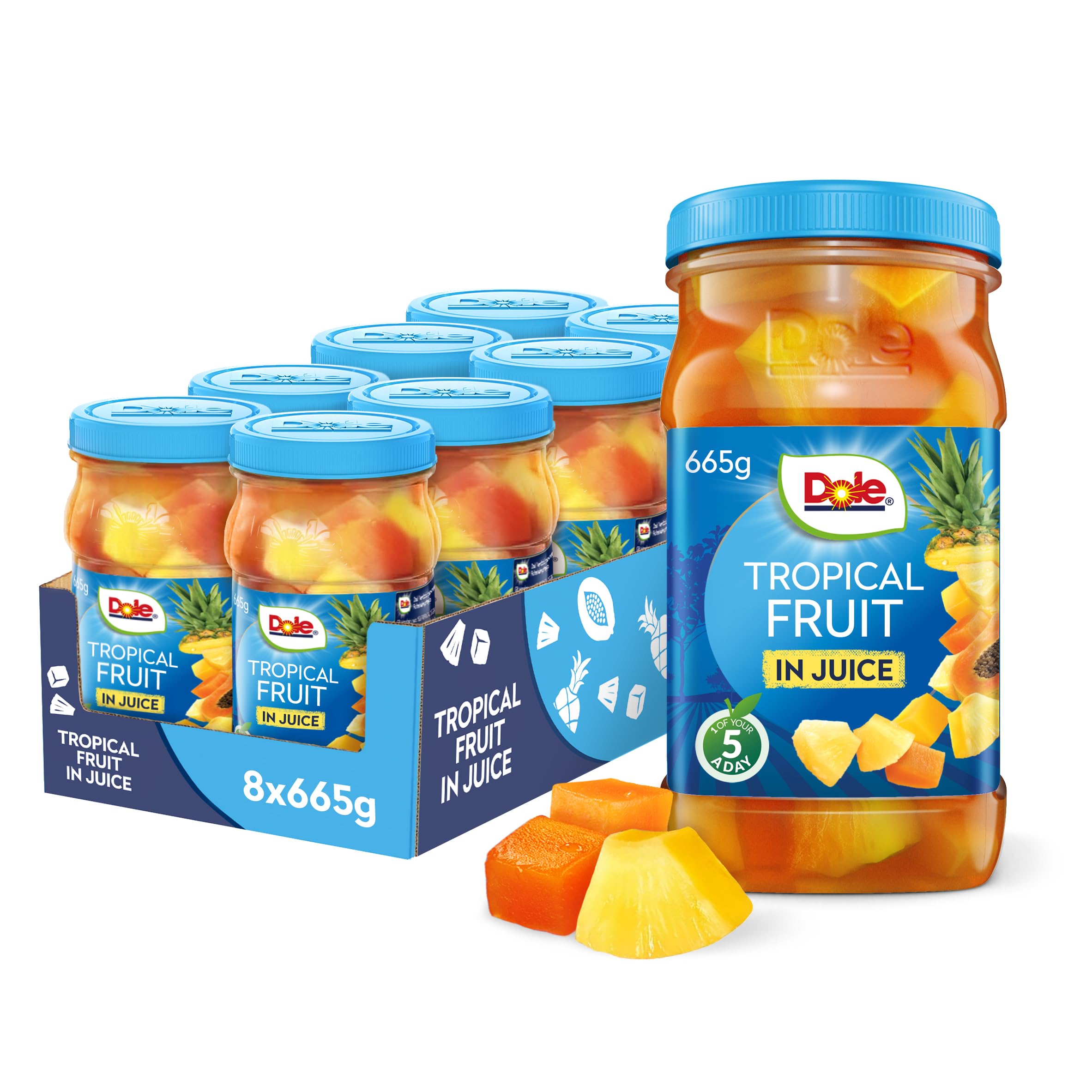 DOLE TROPICAL FRUIT MIX IN JUICE JAR 8X665G
