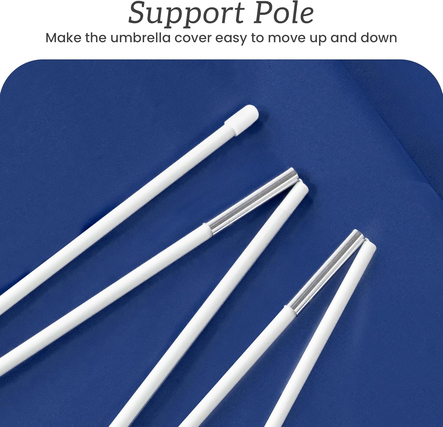 Patio Umbrella Cover Waterproof UV Resistant Outdoor Cantilever Umbrella Covers with Zipper and Rod, Navy