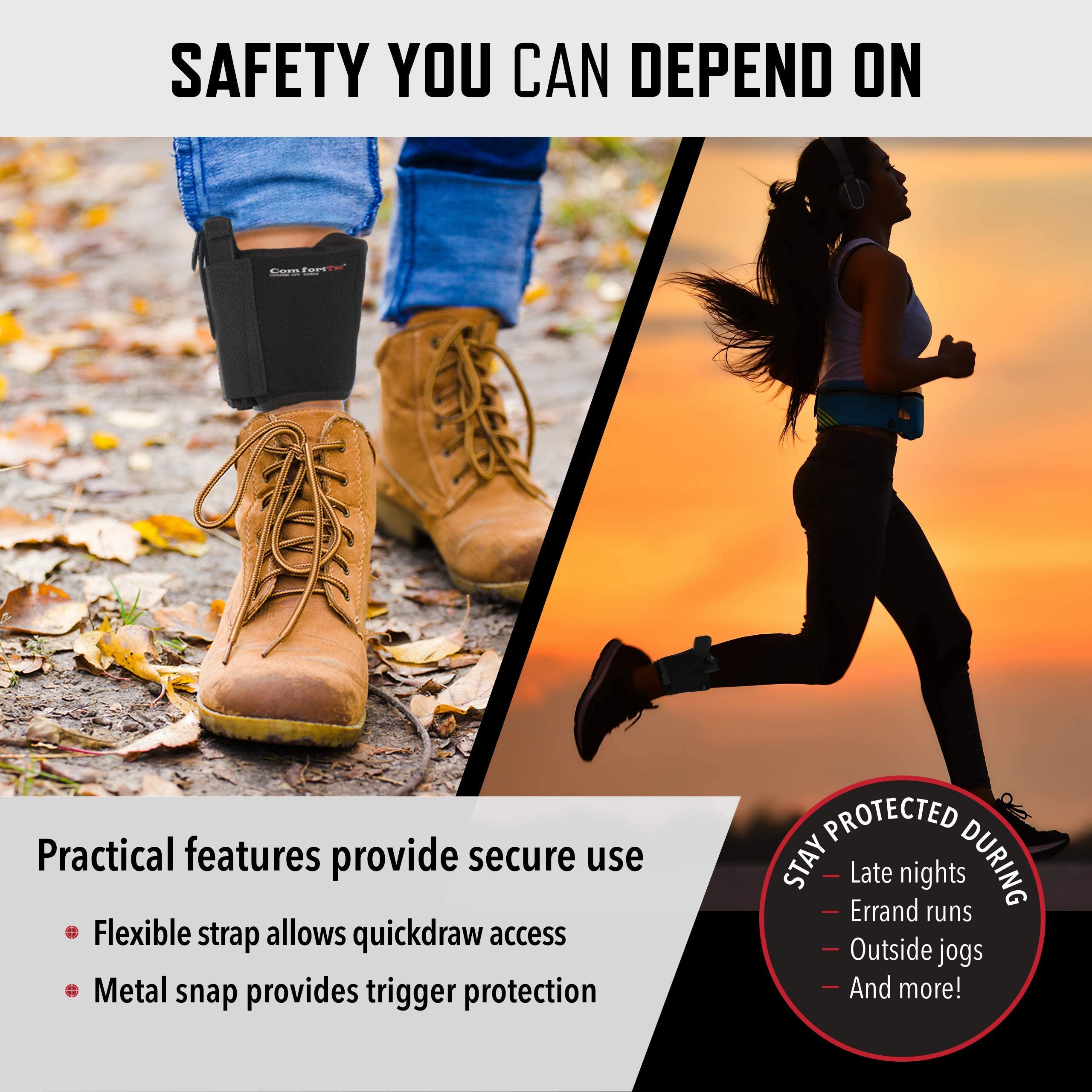 Buy ComfortTac Ultimate Belly Band Gun Holster and Ankle Holster for Concealed Carry Online at