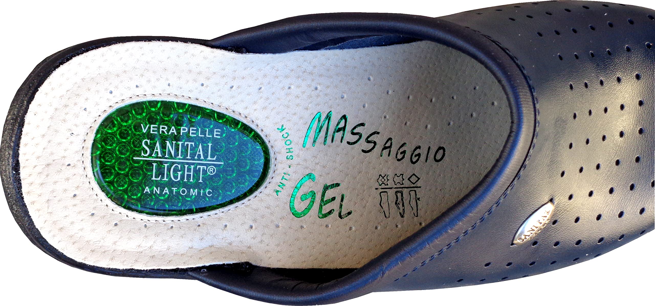 Sanital Light 1750 - Zueco DE Hombre con Tacon DE Gel Absorbente Y Plantilla Anti-Shock