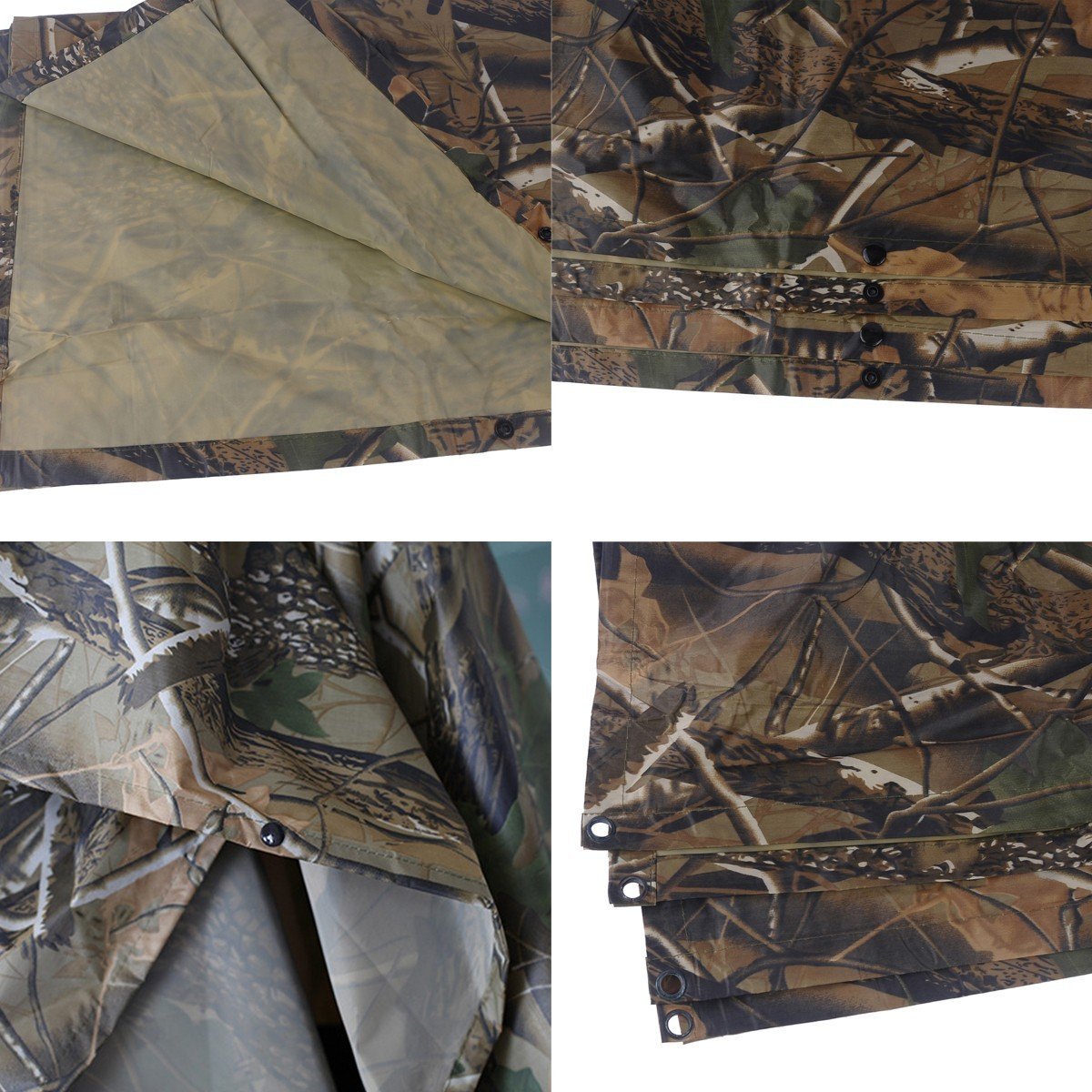 Yosoo Poncho impermeabile militare multifunzione mimetico portatile di emergenza, impermeabile Ripstop impermeabile mimetico in nylon da viaggio per campeggio escursionismo ciclismo