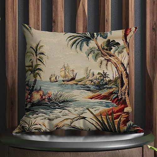 Funda de almohada Moore Manor Antigua Chinoiserie Coral Peony Chic Asian Accent Funda de almohada Retro Decorativa Fundas de cojín Decoración del