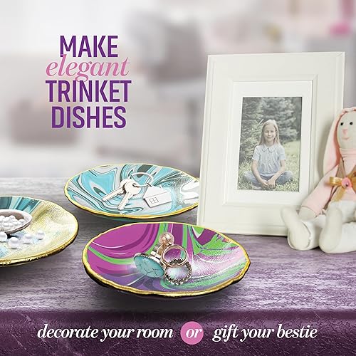 Miniatura 5 de Dan&Darci Craft 'n Clay - Kit de fabricación de platos de joyería para niños de 8 a 14 años de edad, los mejores kits de manualidades y