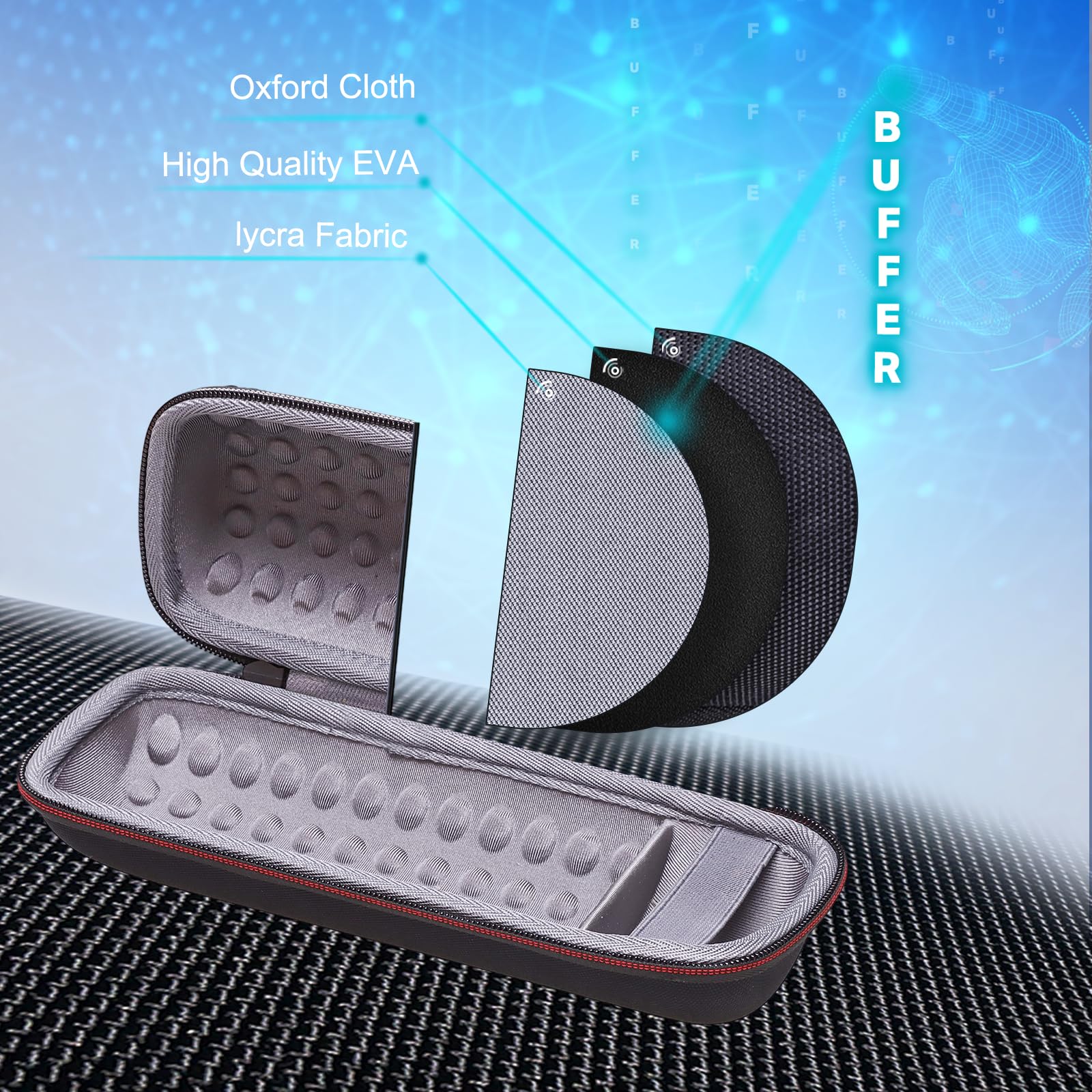 Subtel Custodia Rigida Per JBL Flip 1,2,3,4,5 – Borsa Protettiva Imbottita Con Manico, Per Cassa Bluetooth, Colore Nero