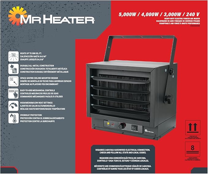 Calefactor Eléctrico de Techo 5000/4000/3000W 240V miniatura 9