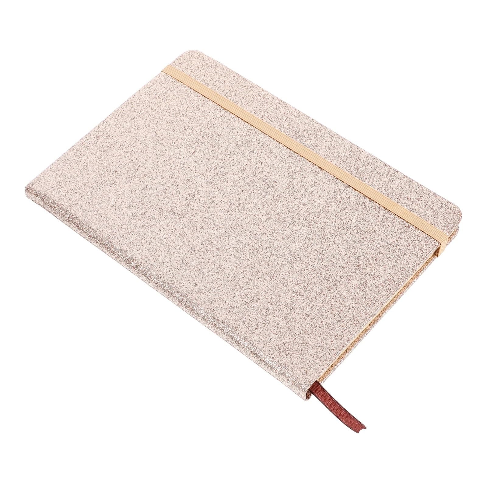 Cuaderno de tapa dura y lentejuelas A5, impermeable, con banda elástica, notas diarias, diario de viaje, bloc de notas de bolsillo, mini agenda para niñas para oficina