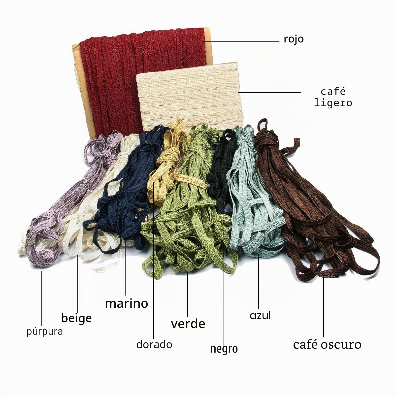 Trenza básica hecha a mano de 13 yardas de diámetro de 1,3 cm para decoración de bricolaje (dorado)
