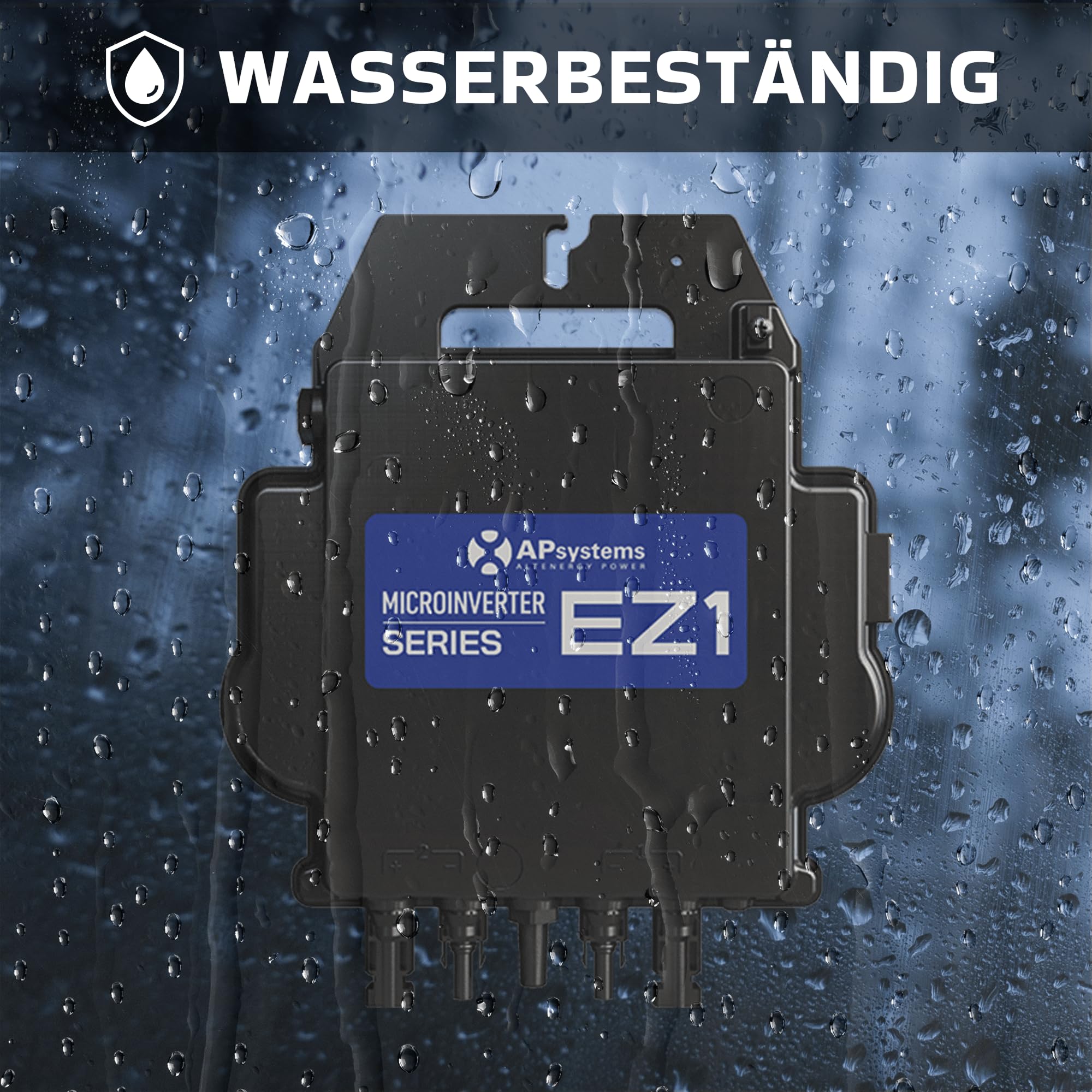 AP Systems Mikro-Wechselrichter 800 W EZ1-M-EU für Balkonkraftwerk, IP67 wetterfest, Plug-&-Play Installation, 2 MPPT, Bluetooth & WiFi, inkl. 5 m Anschlusskabel Micro Inverter
