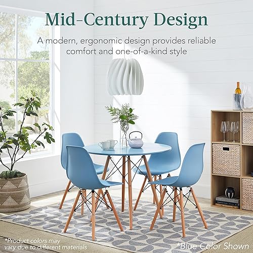 Miniatura 3 de Best Choice Products - Juego de comedor de 5 piezas, moderno, compacto de mediados de siglo para hogarapartamento, 4 sillas, asientos de plástico,