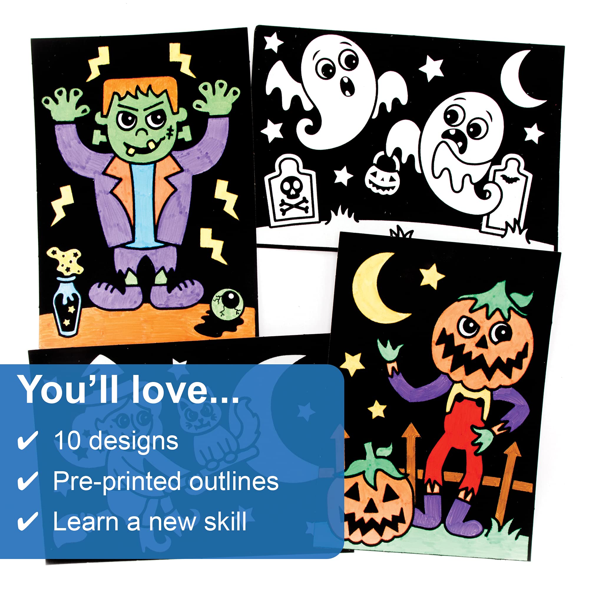 LAMEK Lot De 12 Kits De Bricolage D'Halloween Pour Enfants Jour Des Morts - Kit Créatif