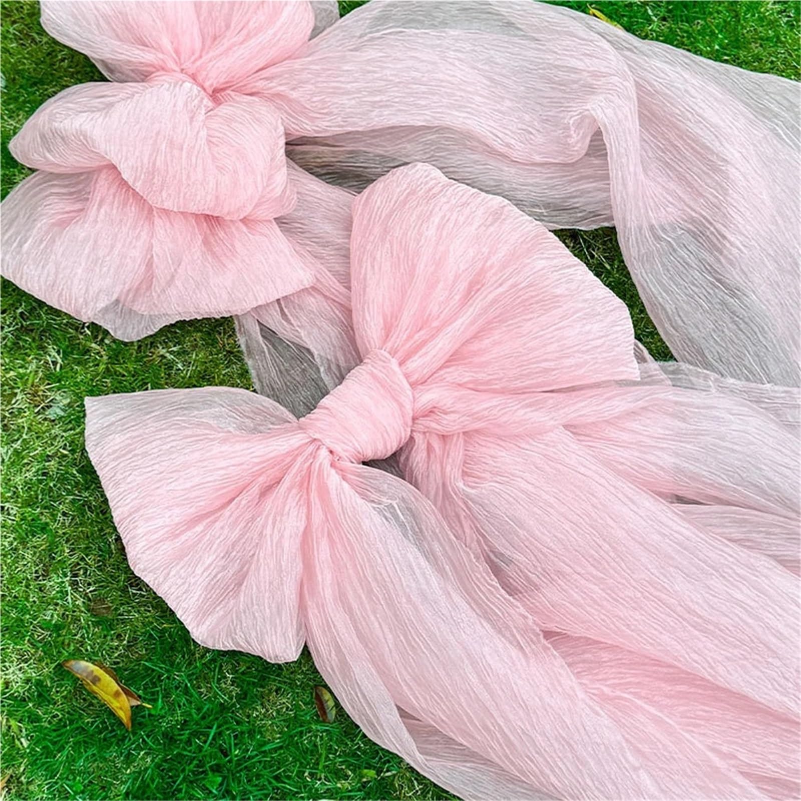 Große Satinschleife Rosa Netz-Schleife for Aufhängen, Ornament for Party, Hochzeit, Dekoration(Pink 47x180cm)