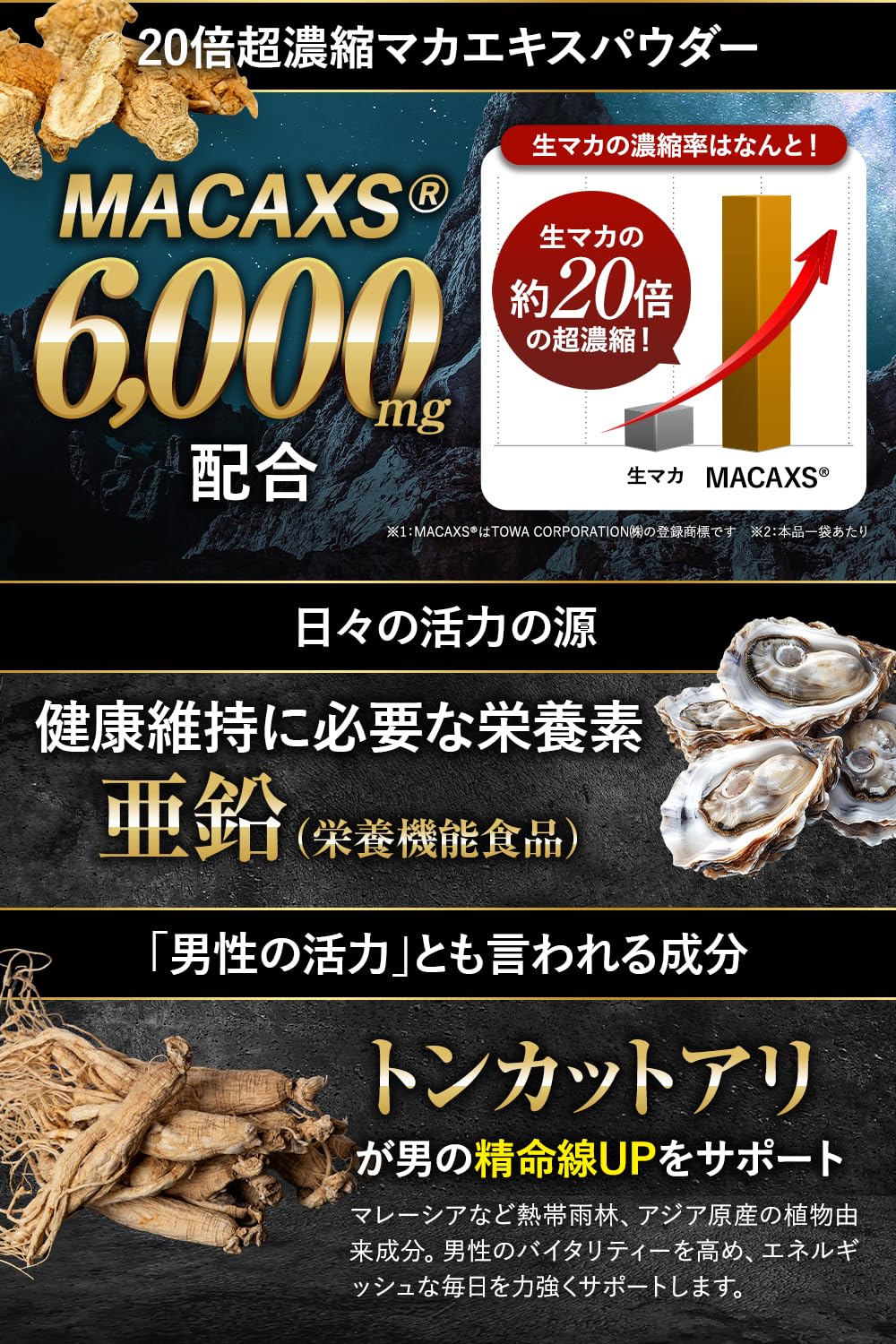 Amazon | マカライズスター 15日分 45粒 亜鉛 マカ シトルリン ヒトデ