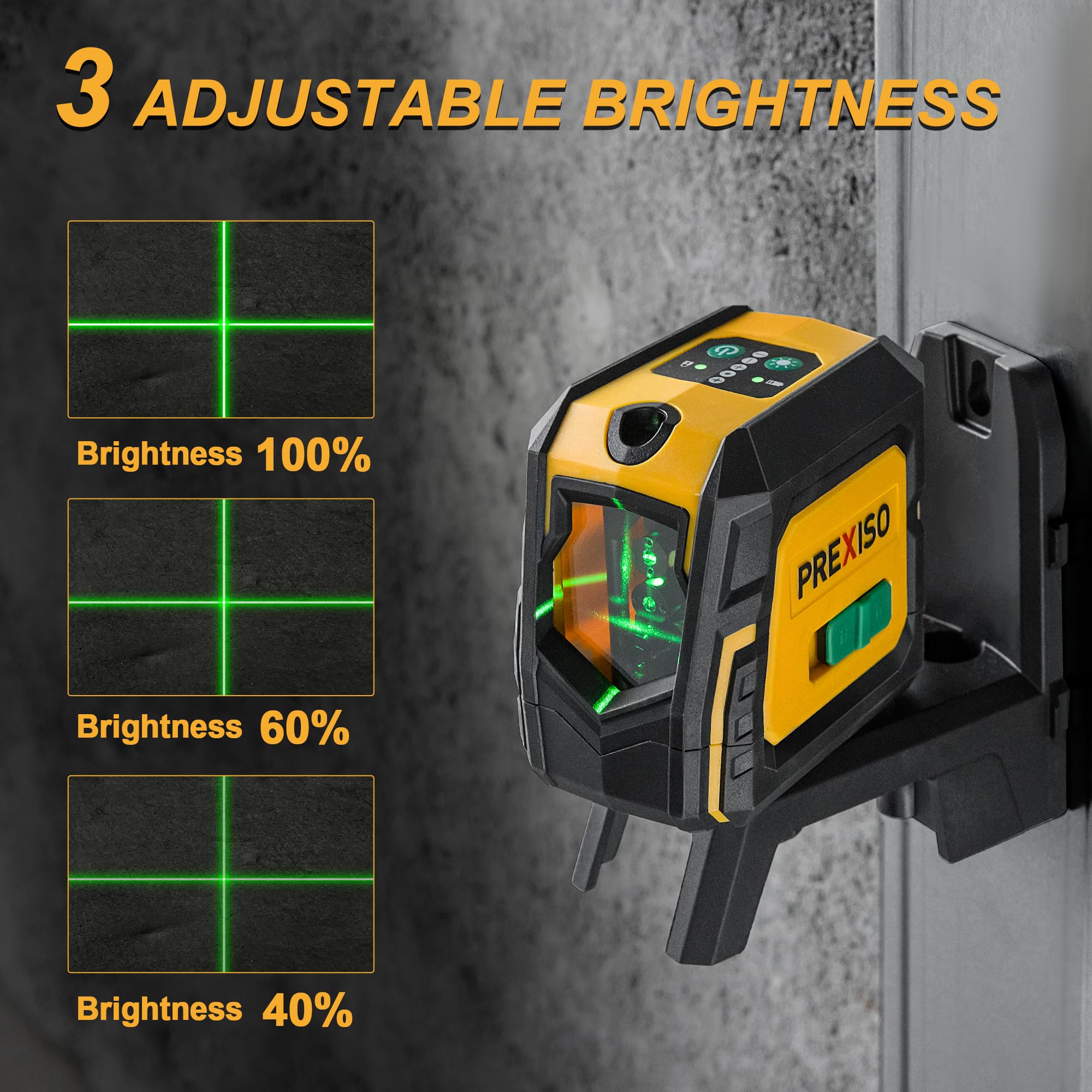 Prexiso Laser Level - Tripod & 2 Plumb Dots -3 Prexiso Laser Level - Tripod & 2 Plumb Dots -3