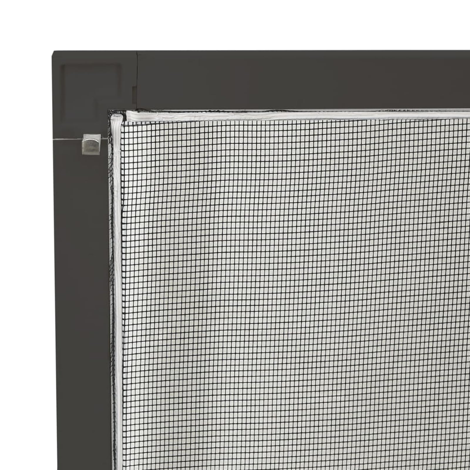 Gecheer Insektenschutzgitter, Aluminiumrahmen mit feinem Fiberglasnetz, Fliegengitter für Fenster anthrazit 90x120 cm, für Wohnräume und Schlafzimmer