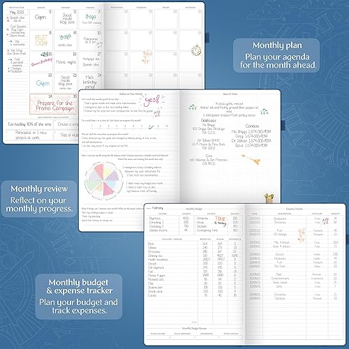 Miniatura 10 de Legend Planner PRO Premium - Agenda semanal grande, mensual y de presupuesto sin fecha con rastreador de hábitos - Organizador de vida para gestión