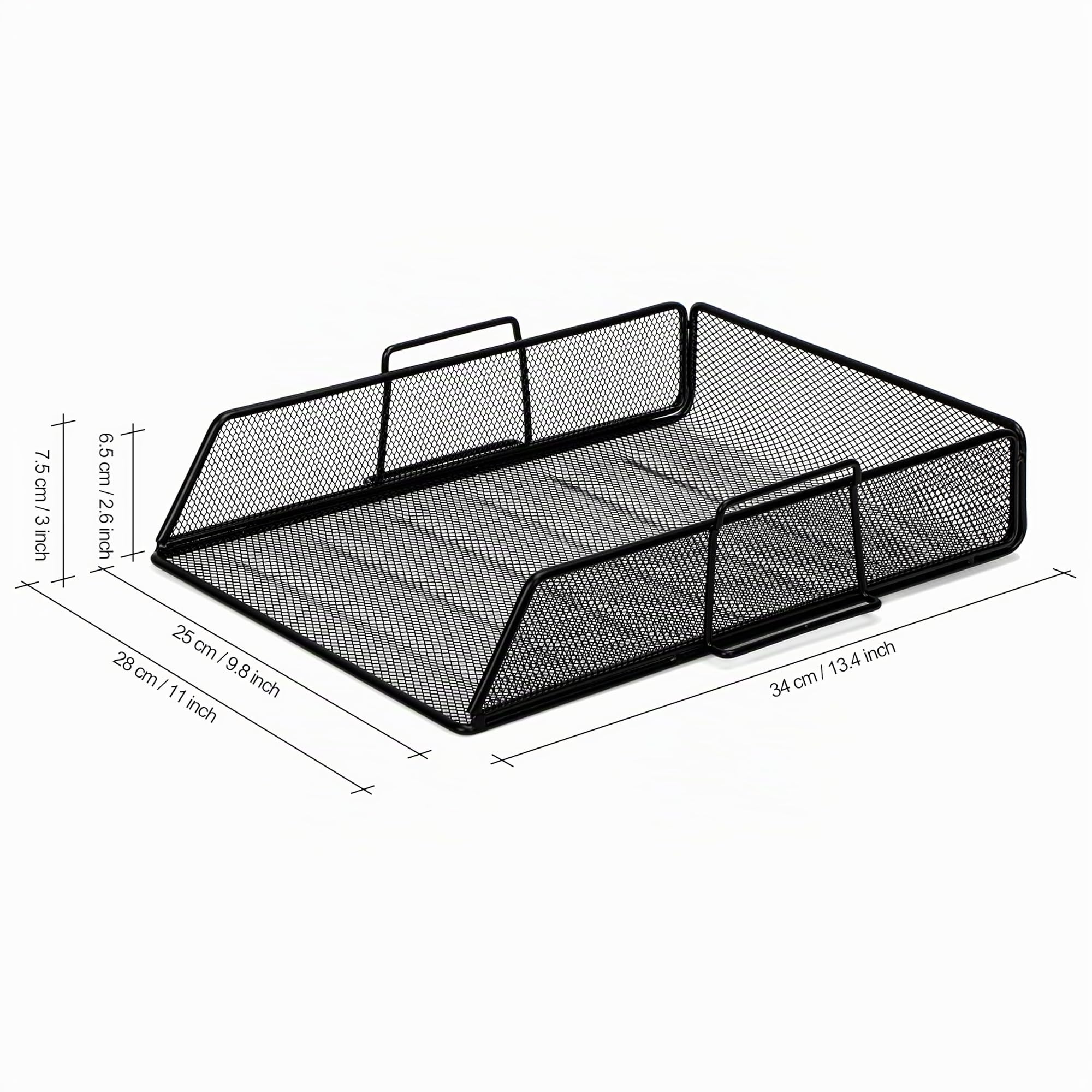EXERZ Briefablagen 2tlg/ Papiersortierer/Schreibtisch multifunktionaler Organiser/Dateihalter für Büro, Schule, Studie, 2-In-1-Schublade