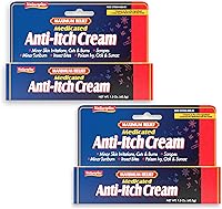 Natureplex Maximum Relief Anti-Itch Cream 1.5oz 2-Pack: Fast Cooling Relief for Bites, Rashes, Sunburn, Poison Ivy - Menthol & Pramoxine, Steroid-Free, USA Made