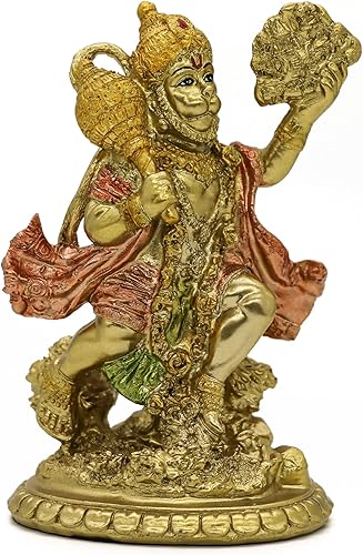 alikiki Estatua de Hanuman volador de Dios hindú – Ídolo indio Hanuman Murti Pooja Escultura India Señor Estatuilla de Señor de la India Templo disponible en Yaxa Colombia