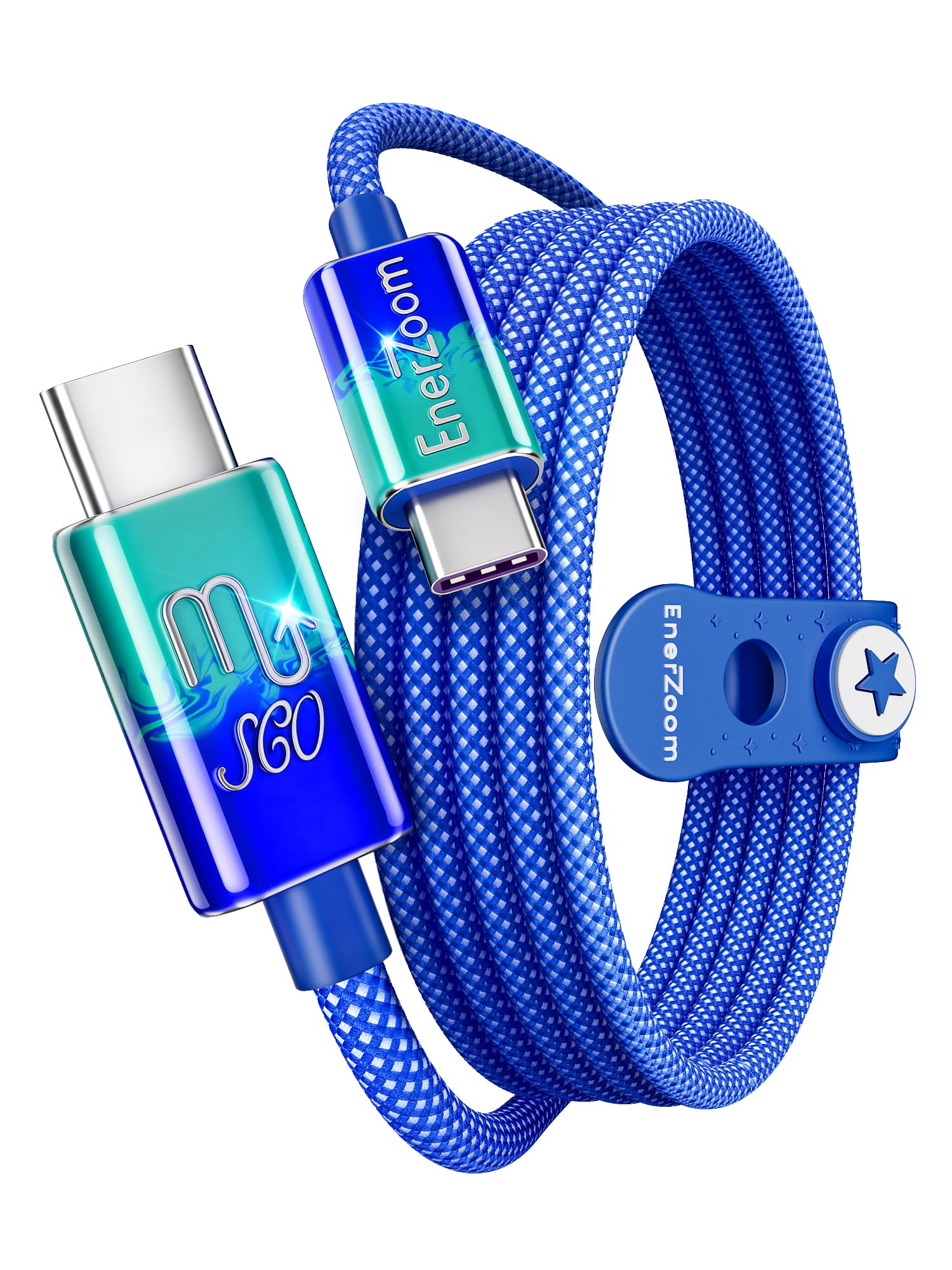 Scorpio Zodiac - Cavo di ricarica da USB C a USB C dipinto a mano, 240 W PD 3.1 Tipo C, cavo intrecciato in nylon a ricarica rapida, regalo astrologico per lei, 1 m