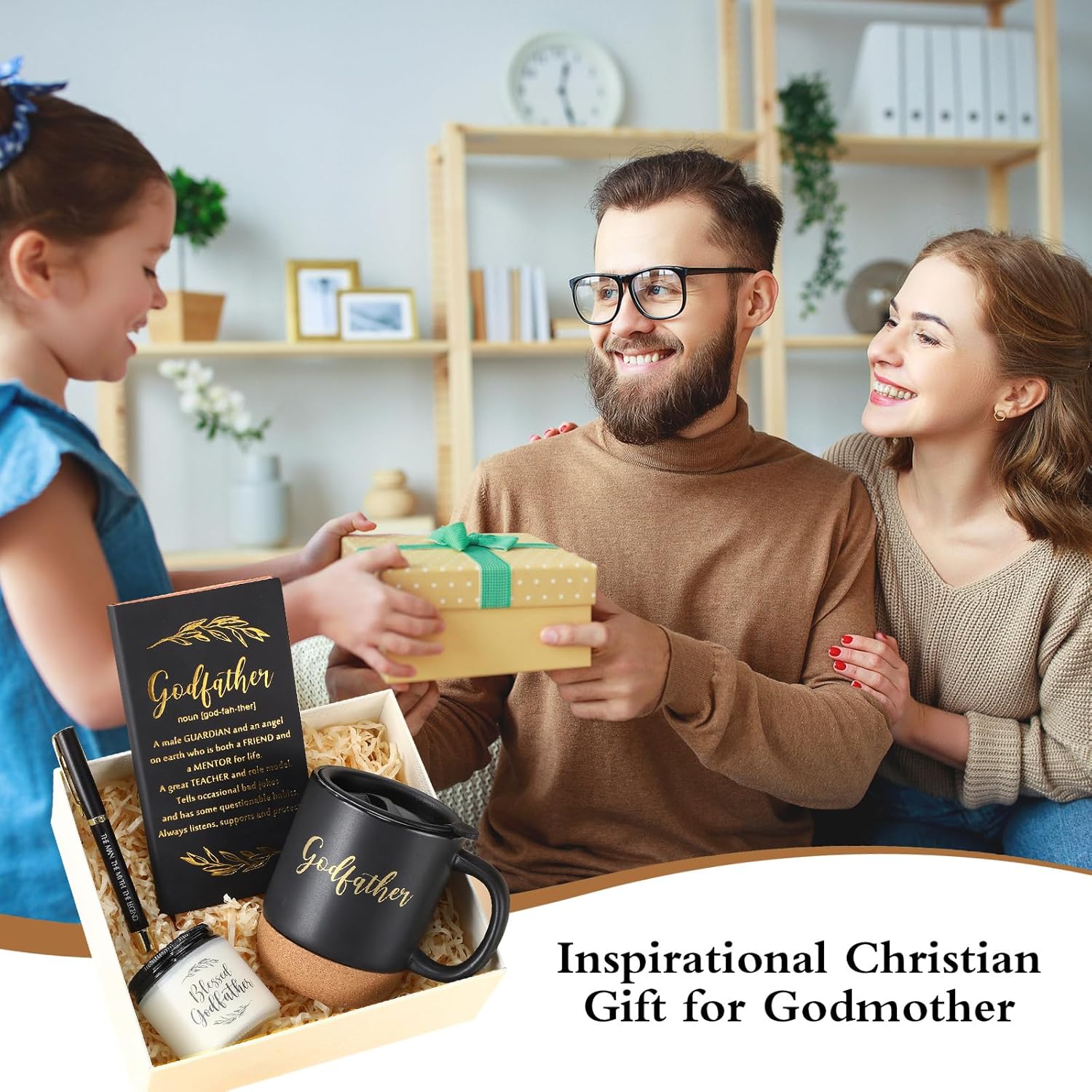 Hushee 4 Pcs Godfather Proposal Gifts, Will You Be My Godfather Gifts from Godchild, God Father Cup, Pregnancy Announcement Gift for God Father, Godparents - Image 7