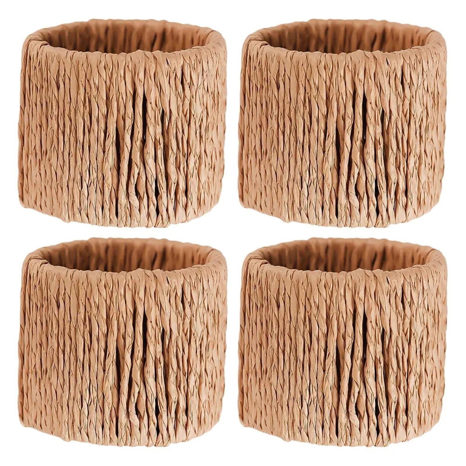Napkin Rings 8pcs Woven Napkin Rings Rustic Holders Farmhouse Table Decoration Wedding Holiday Party Serviette Buckles for Dining Table Decor