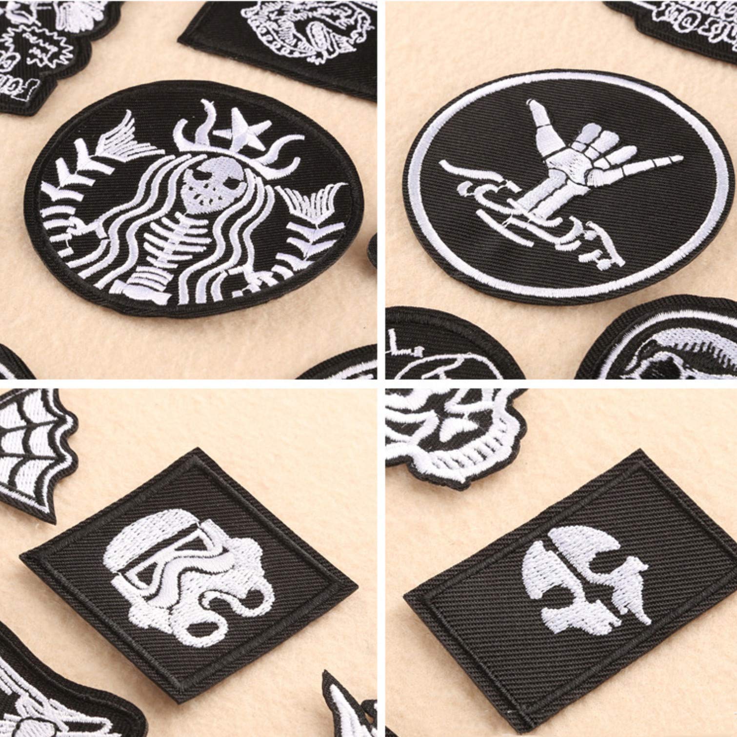 アイロンワッペン★１０★スカルバックス★黒 Amazon | 【Wdlife】ワッペン アップリケ アイロンワッペン刺繍