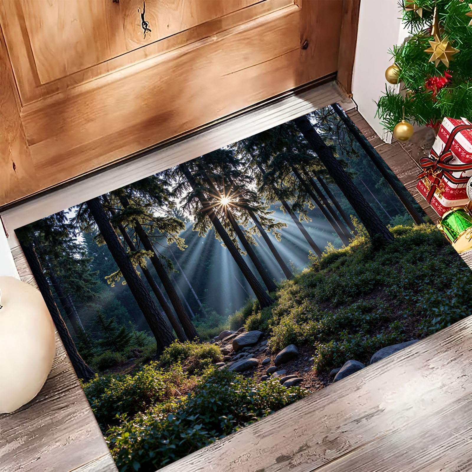 Paillasson d'intérieur forêt tranquille pour créer une ambiance nature dès l'entrée