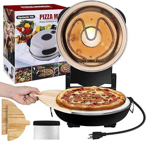 Crispy Crust Pizza Oven-12" Electric Pizza Maker Machine for Home,