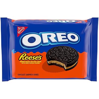 OREO REESE\'S Peanut Buttery Creme Chocolate Sandwich Cookies, 12.35 oz