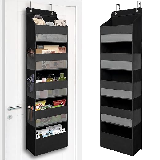 Heavy Duty Over Door Organizer, Large Wall Mount Hanging Organizer Storage, Closet Bathroom Nursery Bedroom Dorm, Toys Cosmetics Sundries and Baby Essentials, Gray