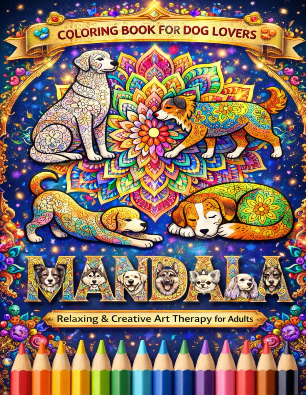 Relaxing Coloring Book for Dog Lovers