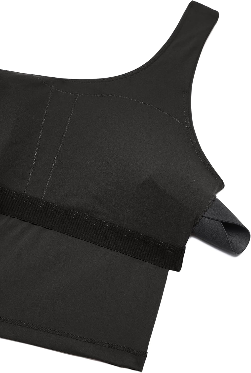 CRZ YOGA Butterluxe One Strap Longline Sports Bra for Women - Asymmetrical Yoga Crop Padded Workout Tanks - Image 5
