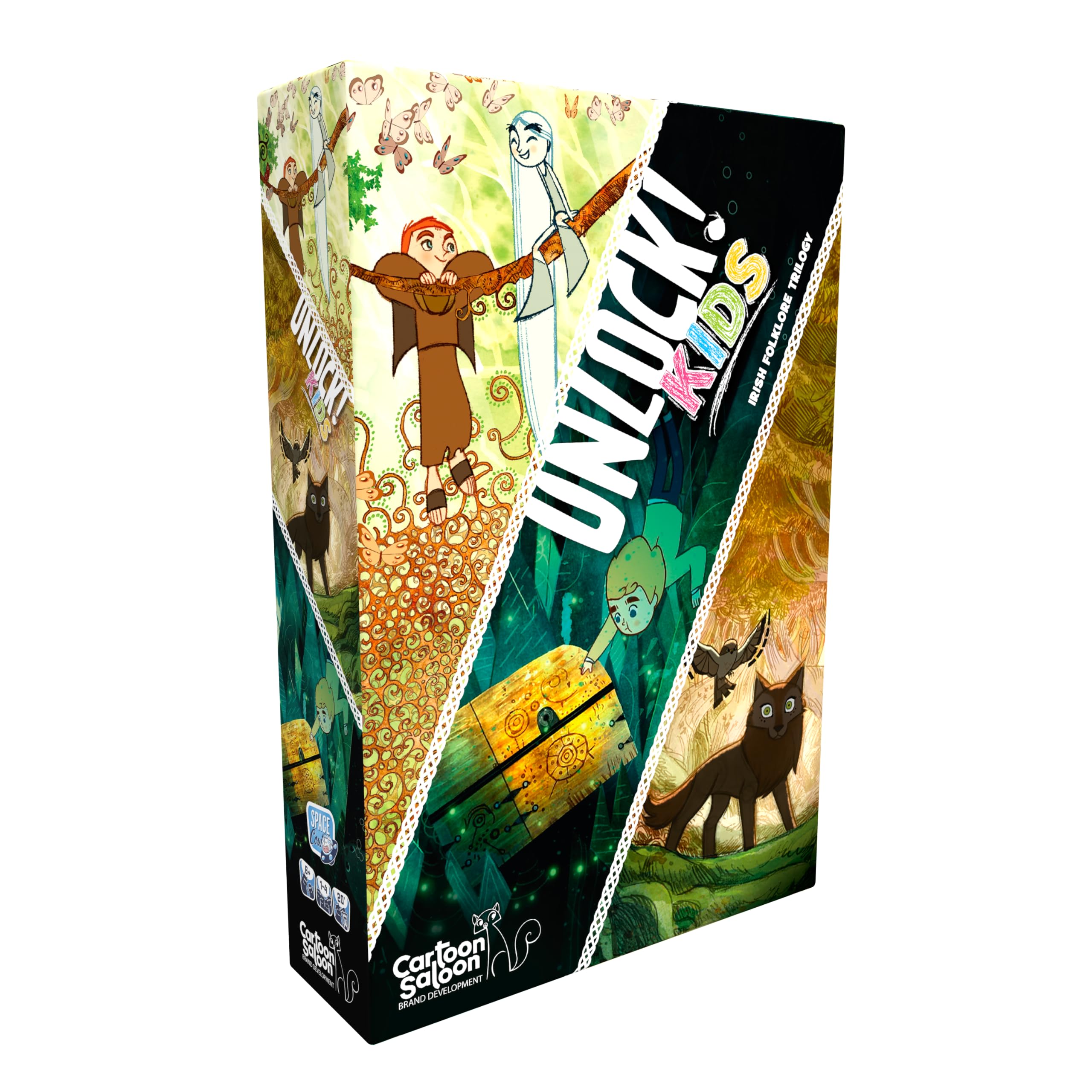 Asmodee | Unlock! Kids 4 Irish Folklore | Escape Room Card Game | Ages 6+ | 1-4 Players | 20+ Minutes Playing Time
