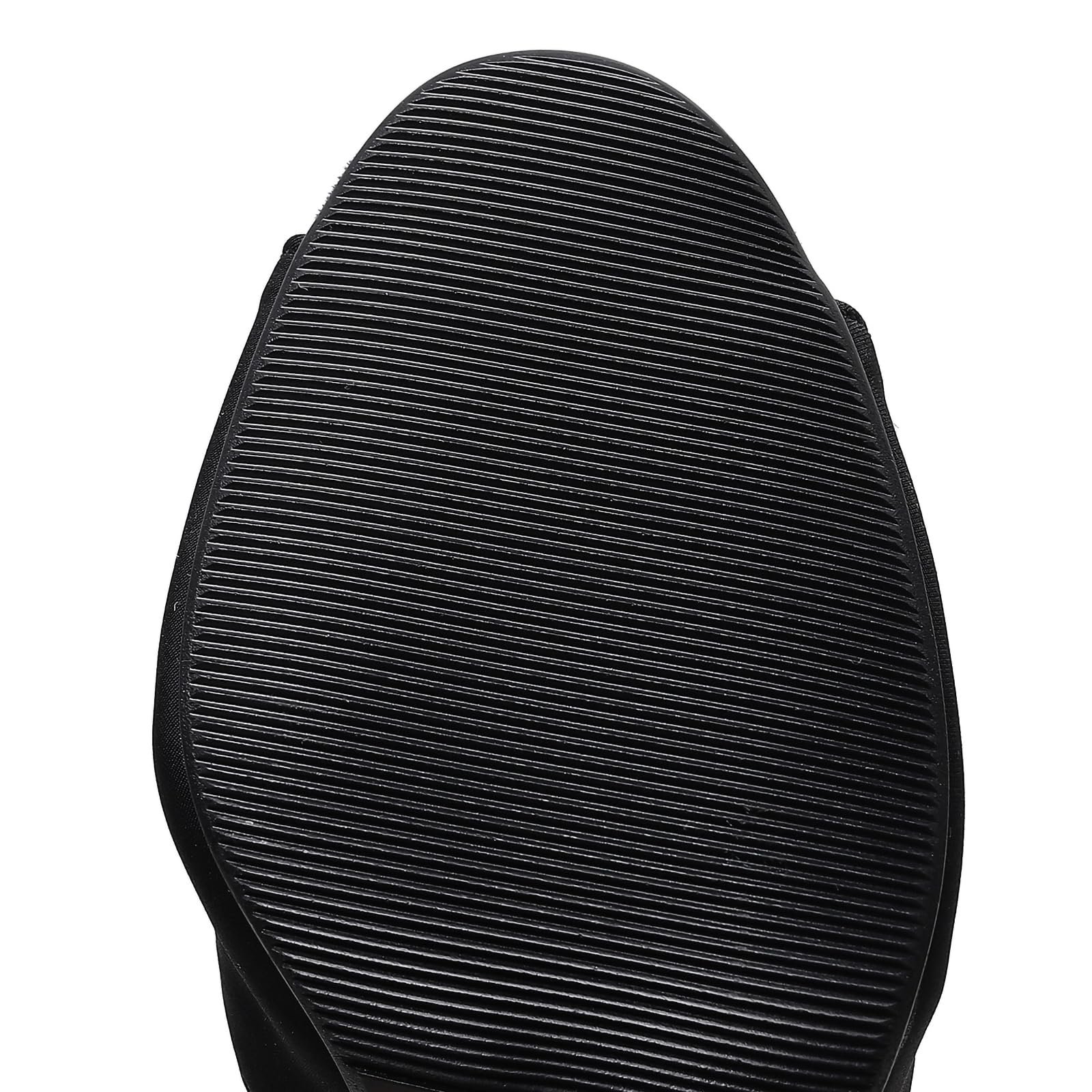SWDZM Scarpe da Ballo Stivaletto Latino Americano Donna Punta Aperta con Tacco Alto Stivaletti da Sala Festa,Nero,Tacco 8.5cm,Gomma,41 EU