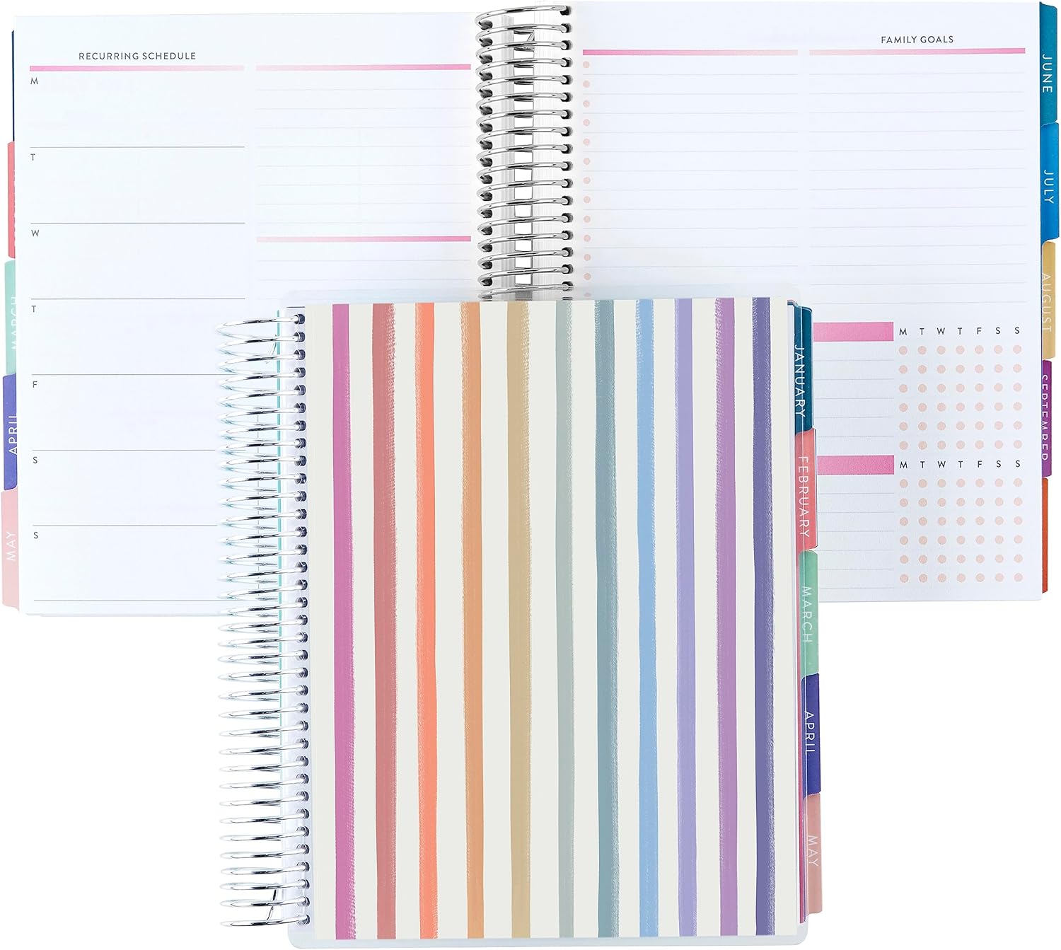 Erin Condren 7" x 9" Spiral Family Organizer Book (August