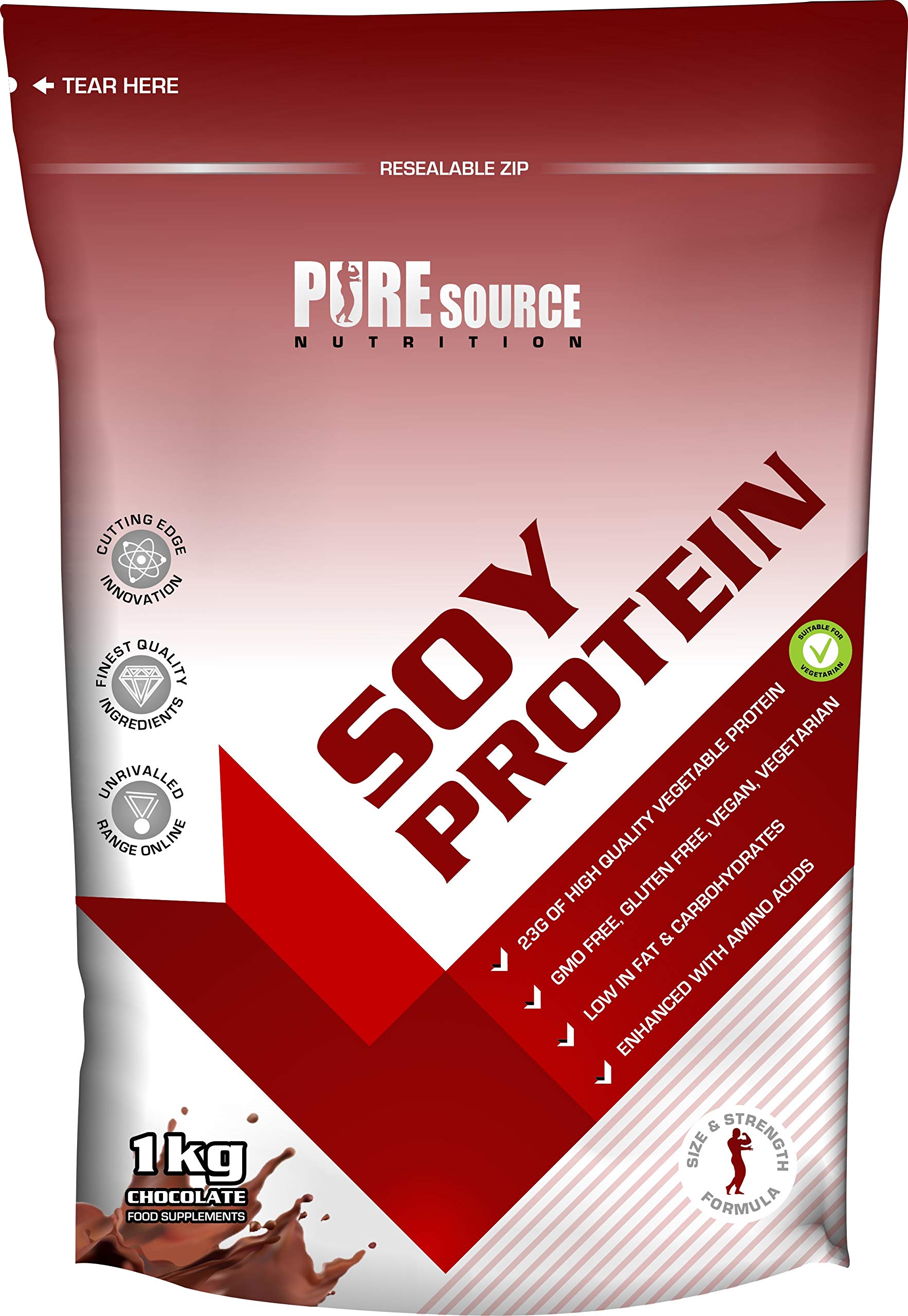 Buy Pure Source Nutrition 100 Vegan Soy Protein Isolate 1KG / 1000g
