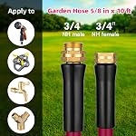 WELLUCK Tuyau de jardin lourd résistant antiink flexible tuyau d'eau pour l'eau potable sûre BPA Pose d'eau légère, tout-temps, pour jardin RV Camper Marine (25FT)