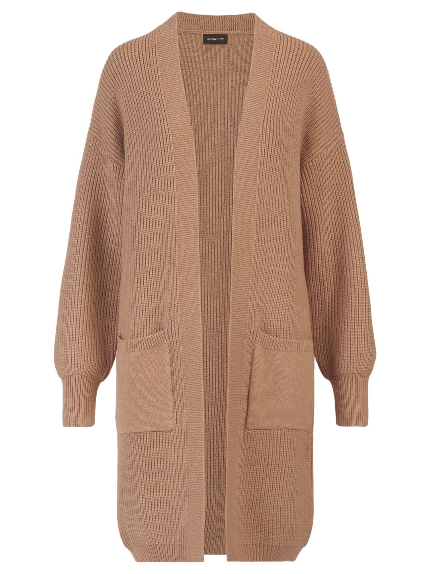APART Lange Strickjacke mit aufgesetzten Taschen,