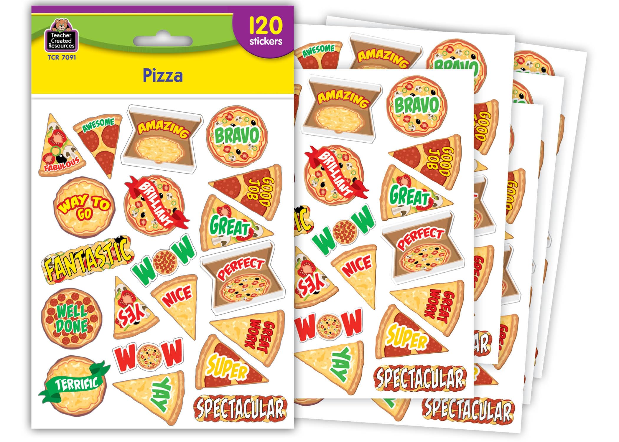Teacher Created Resources Pizza Stickers (TCR7091)