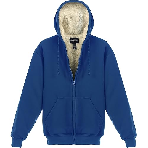 Gioberti Men's Heavyweight Sherpa Lined Fleece Hoodie Jacket