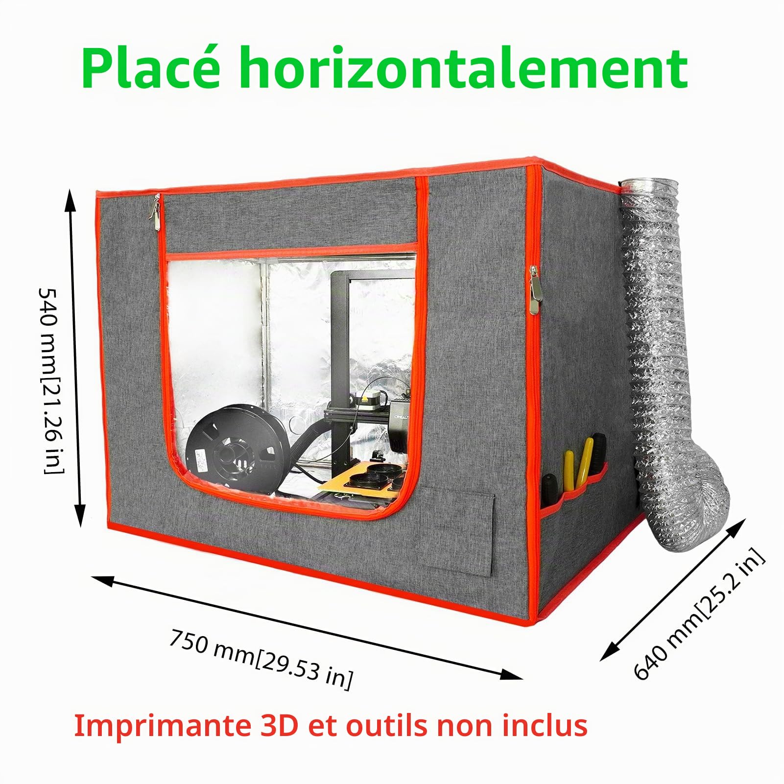 Tente en résine double place pour imprimante 3D avec ventilateur d'extraction réglable compatible avec Creality Anycubic Elegoo Series Mars 5 Ultra, Photon Overol 4 Résine UV