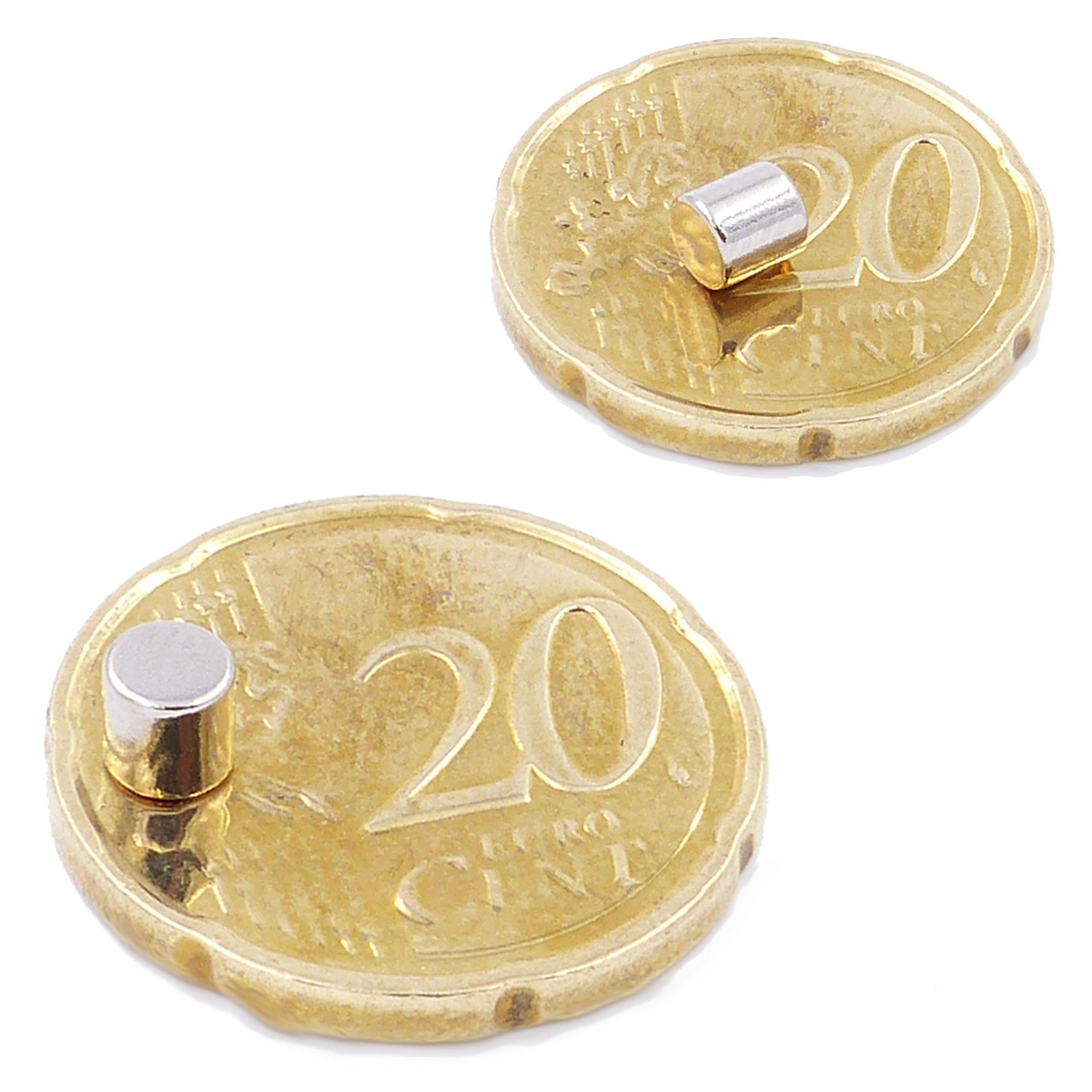 10 Mini Magneti Al Neodimio Disco 4x4 Mm – Grado N52, Ultra Potenti, Forza 690g, Triplo Strato Nichel, Per Modellismo, Foto, Lavagne - 4
