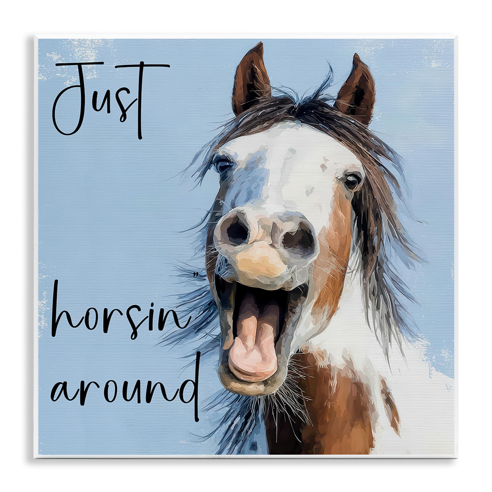 Funny Horse Comic Nursery, 30,5 x 30,5 cm, impresión montada en placa de